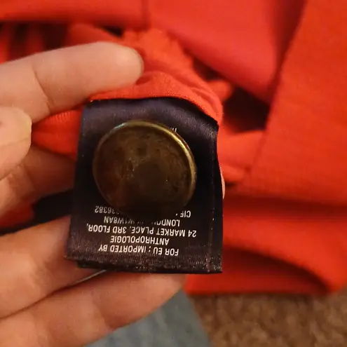 Maeve anthropologie vibrant red quilted shift dress size medium