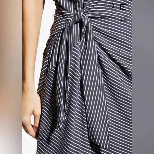 Vince  - Short Classic Stripe Side-Tie T-Shirt Dress | Small - $225