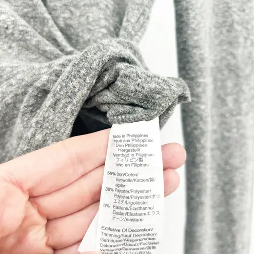 Madewell  Womens Fall Balletcore Wrap‎ Long Sleeve Bodysuit Size S Heather Smoke