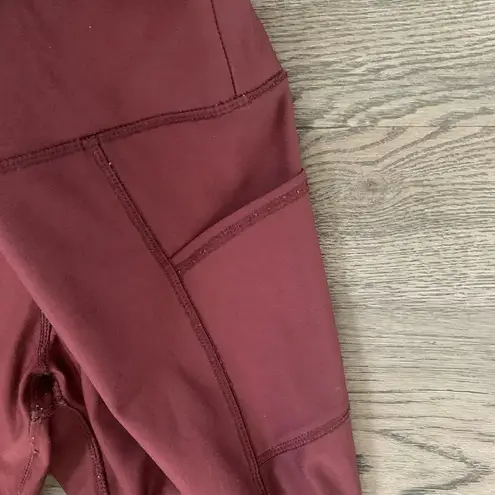 Gottex Colorblock Leggings‎ - Burgundy/Gray