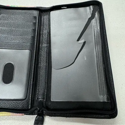 Bradford Exchange Black Leather Silly Kitty Cat Print Full Zip