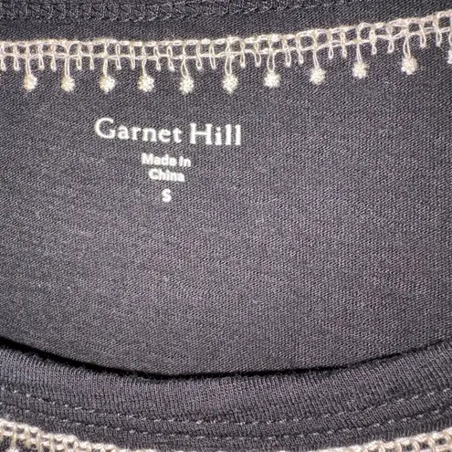 Garnet Hill Monroe Organic-Linen Jersey Knit 3/4 Sleeve Size Small Top