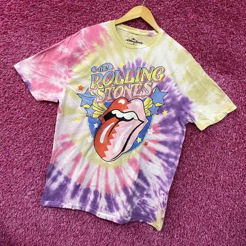 The Rolling Stones Circus Stars Hot Lips Rock Band Tie Dye large