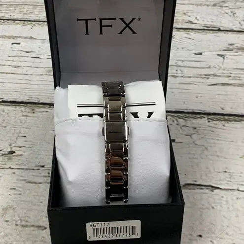 Bulova TFX by Silver-Tone Stainless Steel Watch 36t117 Crystal Markers