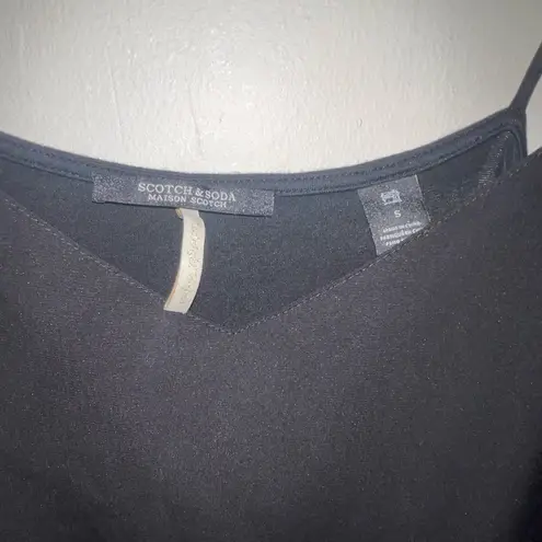 Scotch & Soda V-Neck Jersey Tank in Black