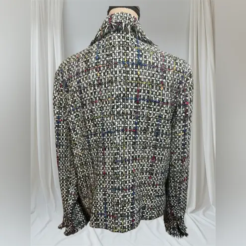 draper's & damon's Draper’s Damon’s Vintage Multicolor Fringed Jacket Tweed Blazer sz 16