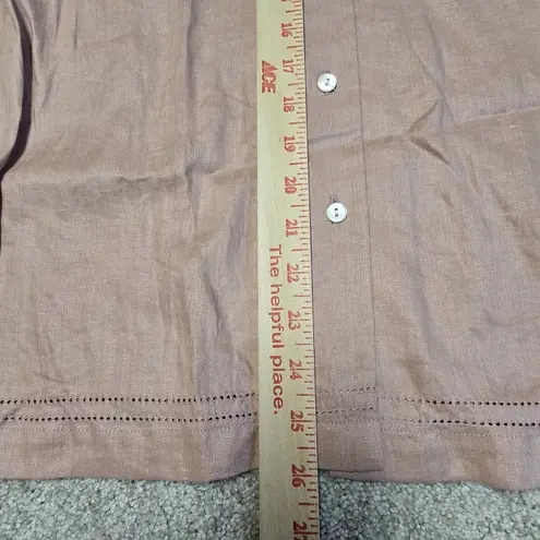 Brooks Brothers Womens Vintage 70's 100% Linen Button Up S/S Sz S Deadstock