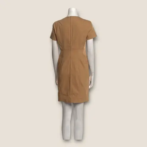 THE ROW Beige Crewneck Cotton Blend Mini Dress Size Small Tan
