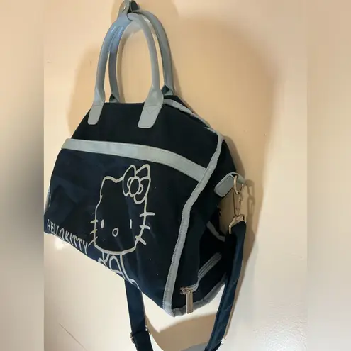 A Very Rare Vintage Sanrio 2004 Hello Kitty Large Blue Travel Duffle Bag HTF
