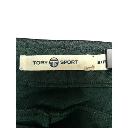 Tory Burch Sport Womens Green White Track Pants Athletic Zip Leg Streetwear S