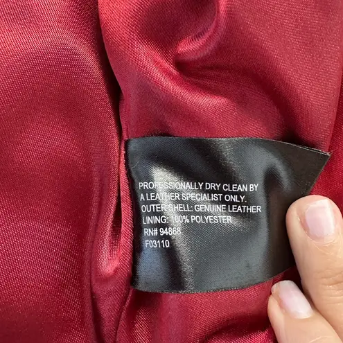 Bernardo Women's Red Suede Genuine Leather Jacket SZ-PM