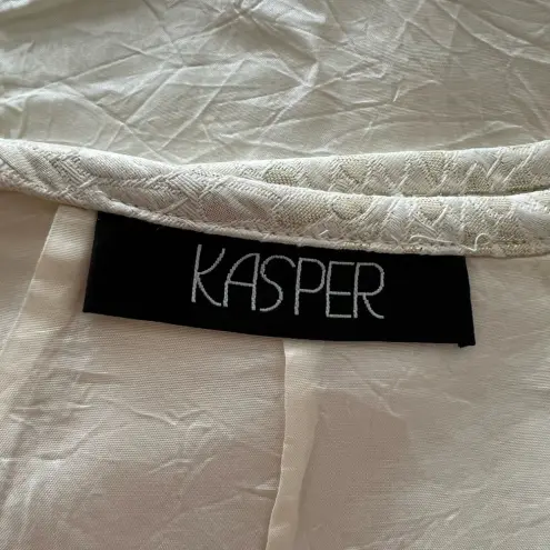 Kasper Women’s Vintage  Beautiful Floral Embossed Lined Skirt Cream & Gold size 6