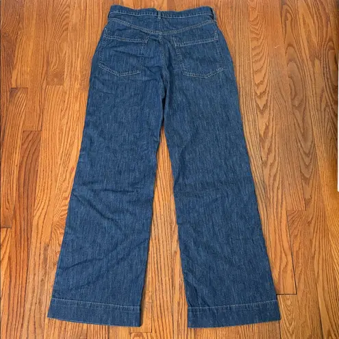 J.Crew Factory Wide Leg Denim trouser pant blue size 27