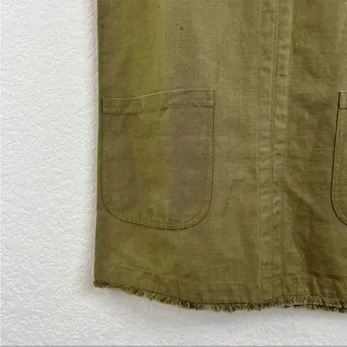 Ulla Johnson Marcelle Olive Cotton Twill Tunic Ruffle Dress 2