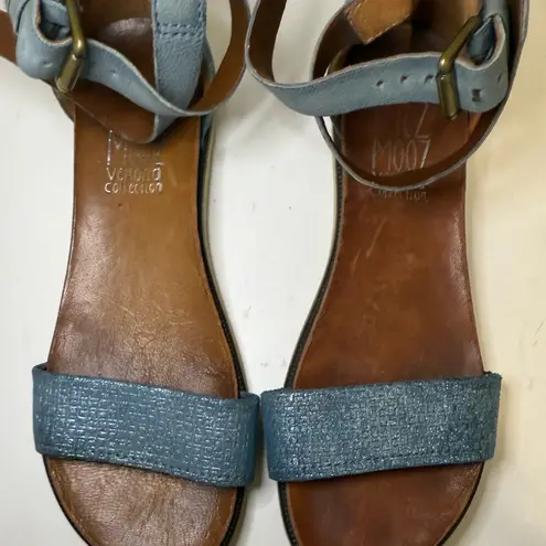 Miz Mooz Verona Collection Blue Sparkly Strappy Gladiator Sandal EU 38 / US 8