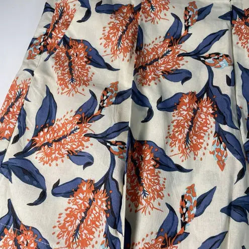TCEC NWT Fresh Bloom Floral Print Lightweight Linen Blend Shorts Women's Large
