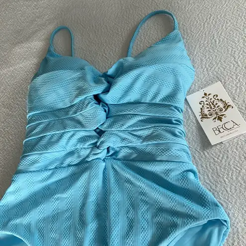 Becca Prima. Twist Front One-Piece Swimsuit, Size Medium, $148