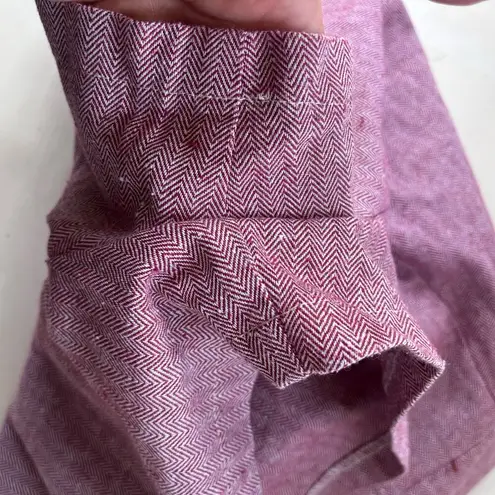 VALIJA Pleated Womens Shorts Sz Small ColorBlock Chevron High Rise 2" Red Preppy