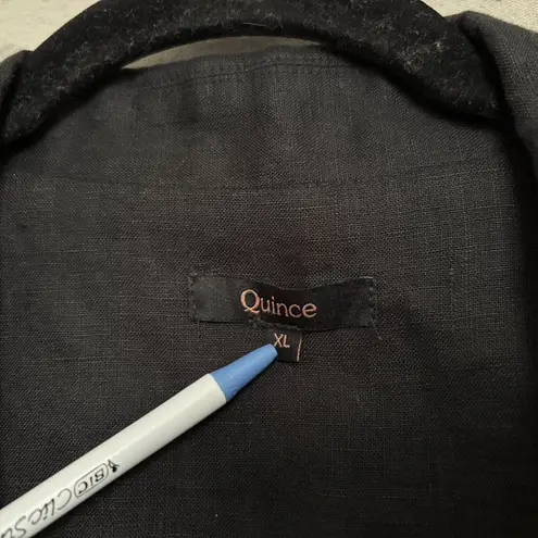 Quince 100% European Linen Button Front Dress