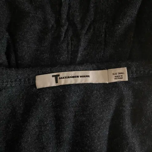 EUC $80 T Alexander Wang Navy Blue Heather V Neck Rayon T Shirt S - Image 6