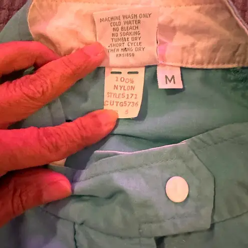 Vintage Lilly's of Beverly Hills mint green nylon women's track jacket size M Size M