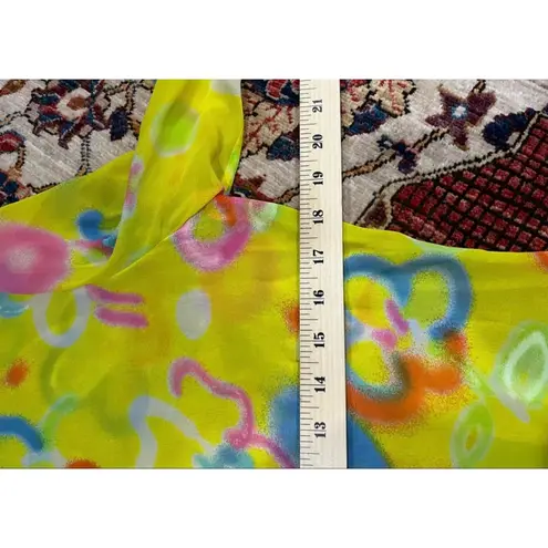 Versace Gianni  Couture Silk Spray Paint Shirt Medusa Buttons Spring 1996 Size 42