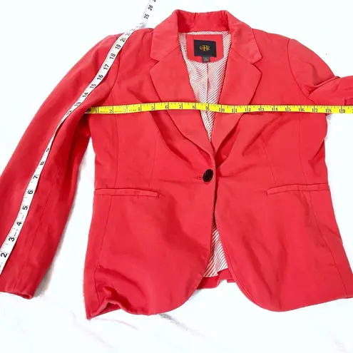 Outback Red 3/4 Sleeve Casual Blazer Jacket Coral Pink Single Breasted Small