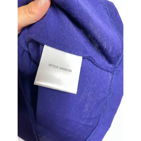 Tory Burch  Purple Ruffle Tank Top Size Small Sleeveless Blouse