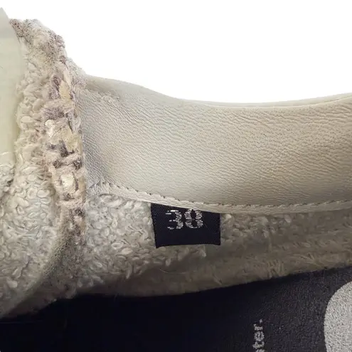 P448 Thea Platform Sneakers White Leather Metallic Heel Size 38/ US 7.5/8