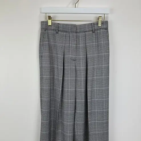 ATM Wide Leg Pants High Waist Pleated Gray Preppy Academia Office Womens US 2