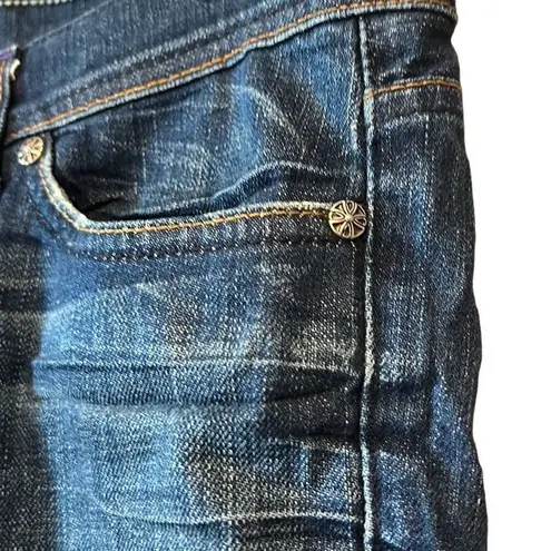 Habitual H Jeans Denim Bootcut Jeans Women's Dark Wash Designer Cross Pockets