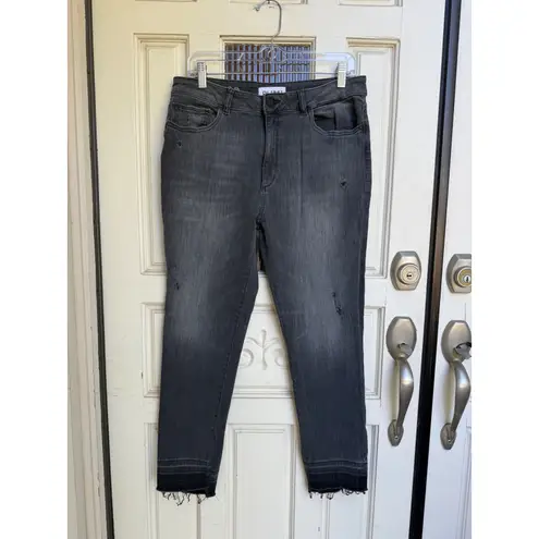 DL1961 Farrow Instaslim Ankle Whitney Distressed Gray Jeans Womens Size 32
