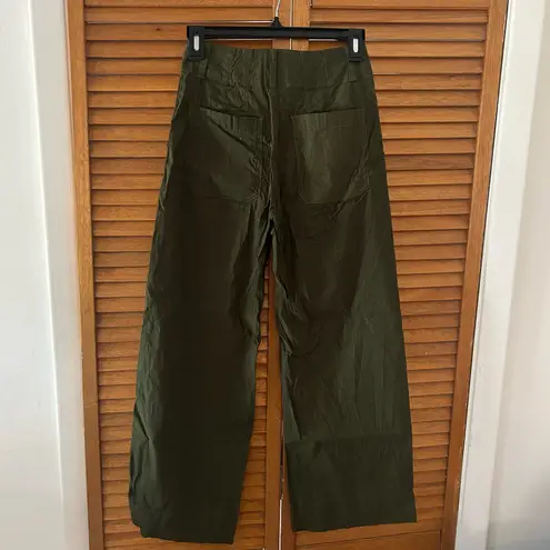 Maeve By Anthropologie The Colette Green Wide Leg Linen Pants Sz 25