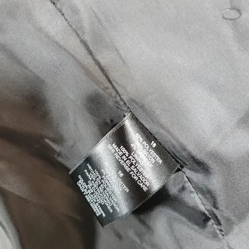 Norma Kamali Vintage Norma Kamali Boyfriend Suit Jacket Womens 16 Black Gray Pin Striped