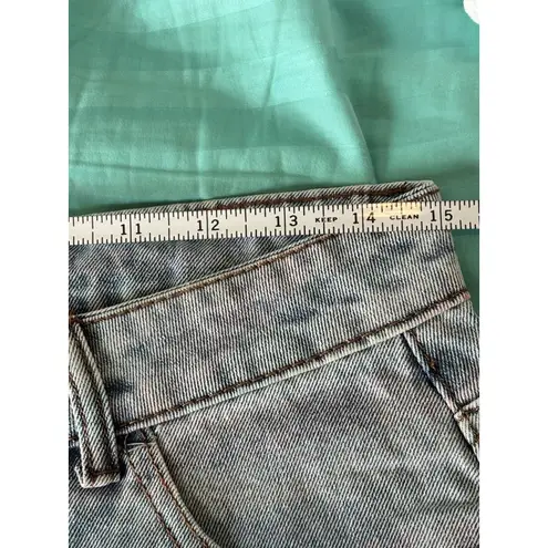 Shop Michella Women High Waisted Distressed Colorful Light Wash Denim Jeans Sz L Blue