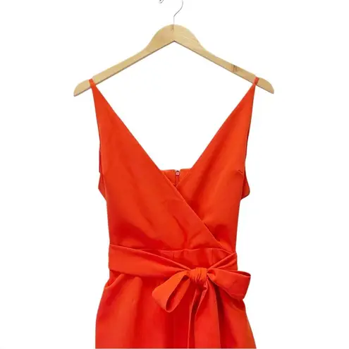 ASOS NWT  Wrap Front Peg Leg Jumpsuit With Self Belt Tomato Red Size 8 US 12 UK - Image 7