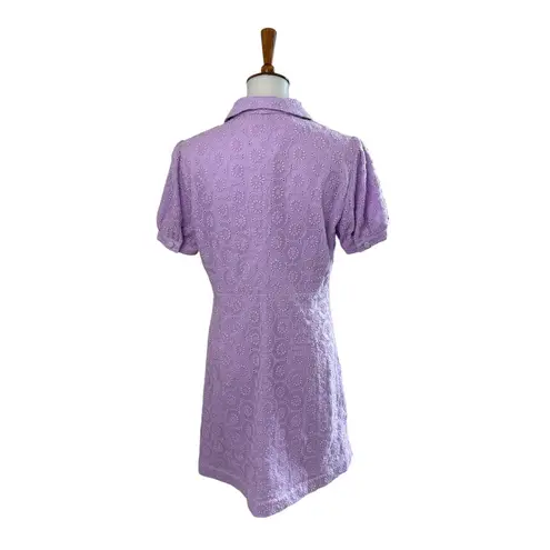 NWT Flora Bea NYC Roselake Eyelet Dress Light Purple Size Large