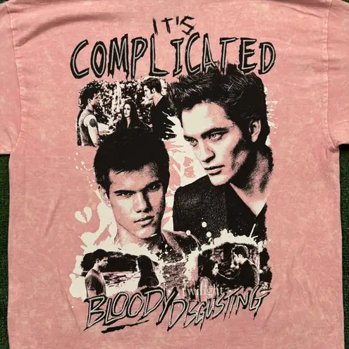 Bloody Disgusting x Twilight It's Complicated Mineral Wash Tee L