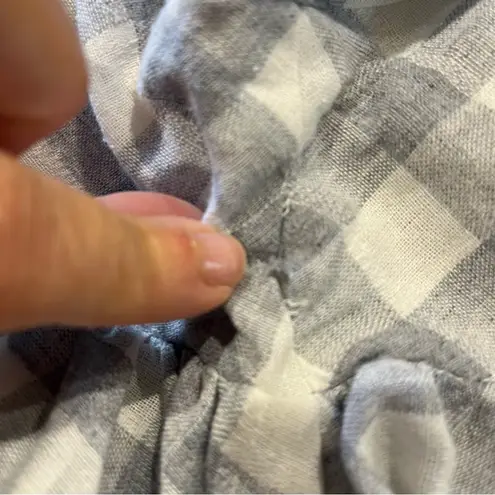 Judith March Babydoll Dress Size Medium Light Blue Gingham Mini Pockets Coquette