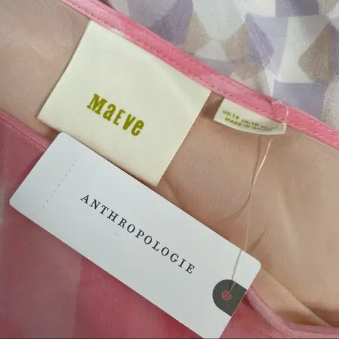 Maeve ANTHROPOLOGIE Silk Dress Womens Size 14 Romantic Fairy Feminine Ethereal