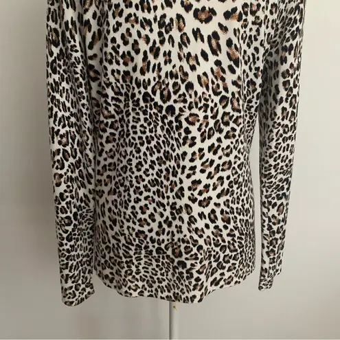 Alberto Makali EUC Animal Print Beaded Button Cardigan Size S