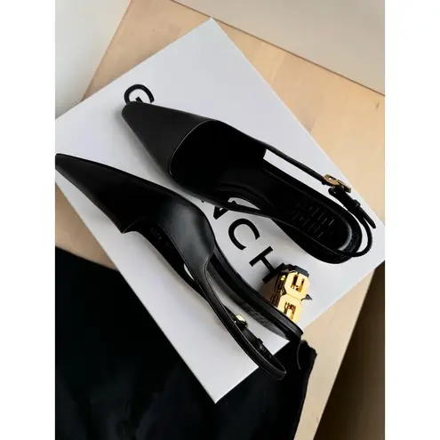 Givenchy BLACK classic G CUBE SLINGBACK PUMP size 35