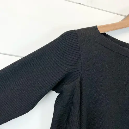 St. John Collection Sweater Womens XP US 0 Wool Minimalist Lagenlook Whimsigoth Black