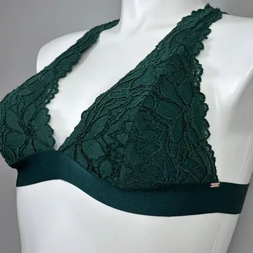 Victoria's Secret Victoria’s Secret PINK Bra Bralette XL Strappy Criss Cross Back Dark Green - Image 3