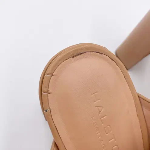 Halston Heritage Zarla Heeled Sandal Combo Slide Mule in Paloma Leather Size 10