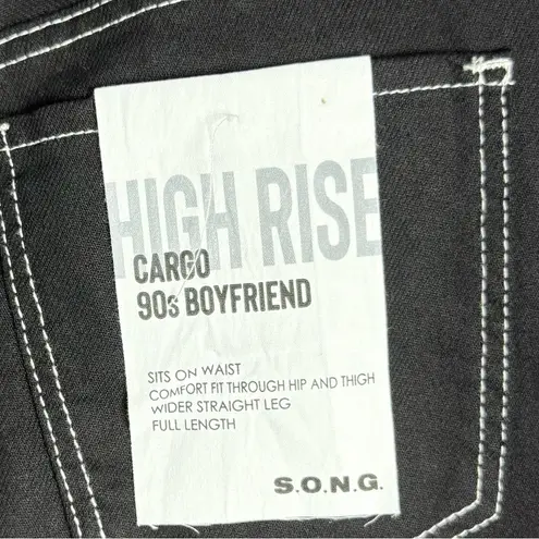 S.O.N.G. Women’s High Rise Carpenter 90’s Boyfriend Cut Pants Black size 7/28
