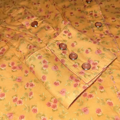 Twenty X Pearl Snap Long Sleeve Women's Size Small Orange