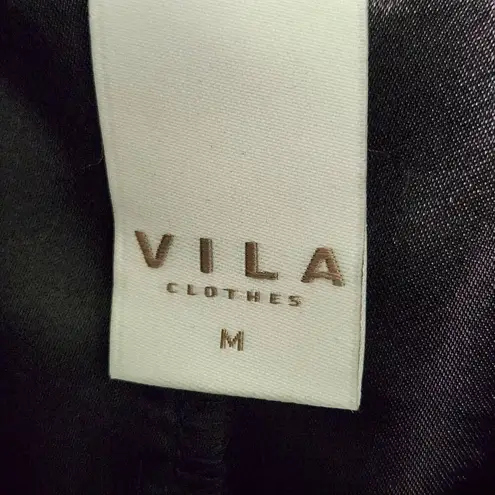 Vila Black Polka Dot Mini Skirt Size Medium Black Velvet Polka Dot Flirty Skirt