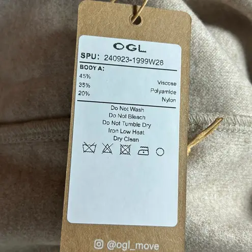 OGL Women's CashSoft Oversized Scarf Jacket Coat Heather Oatmeal S Small New Tan