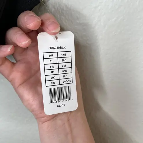 Goddess Alice Wire Free Soft Cup Bra 36DDD Black Lace Full Coverage Size undefined